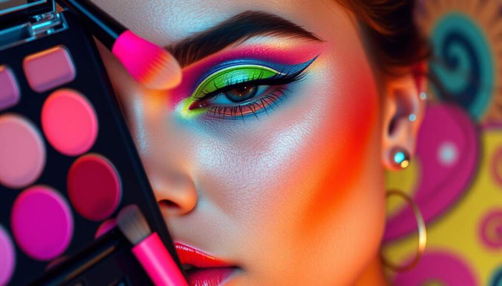 Bold and Bright Neon Makeup Trends